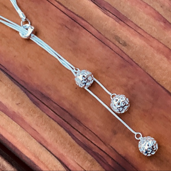 Celebration ♡ Silver Layered Necklace - Picture 5 of 9